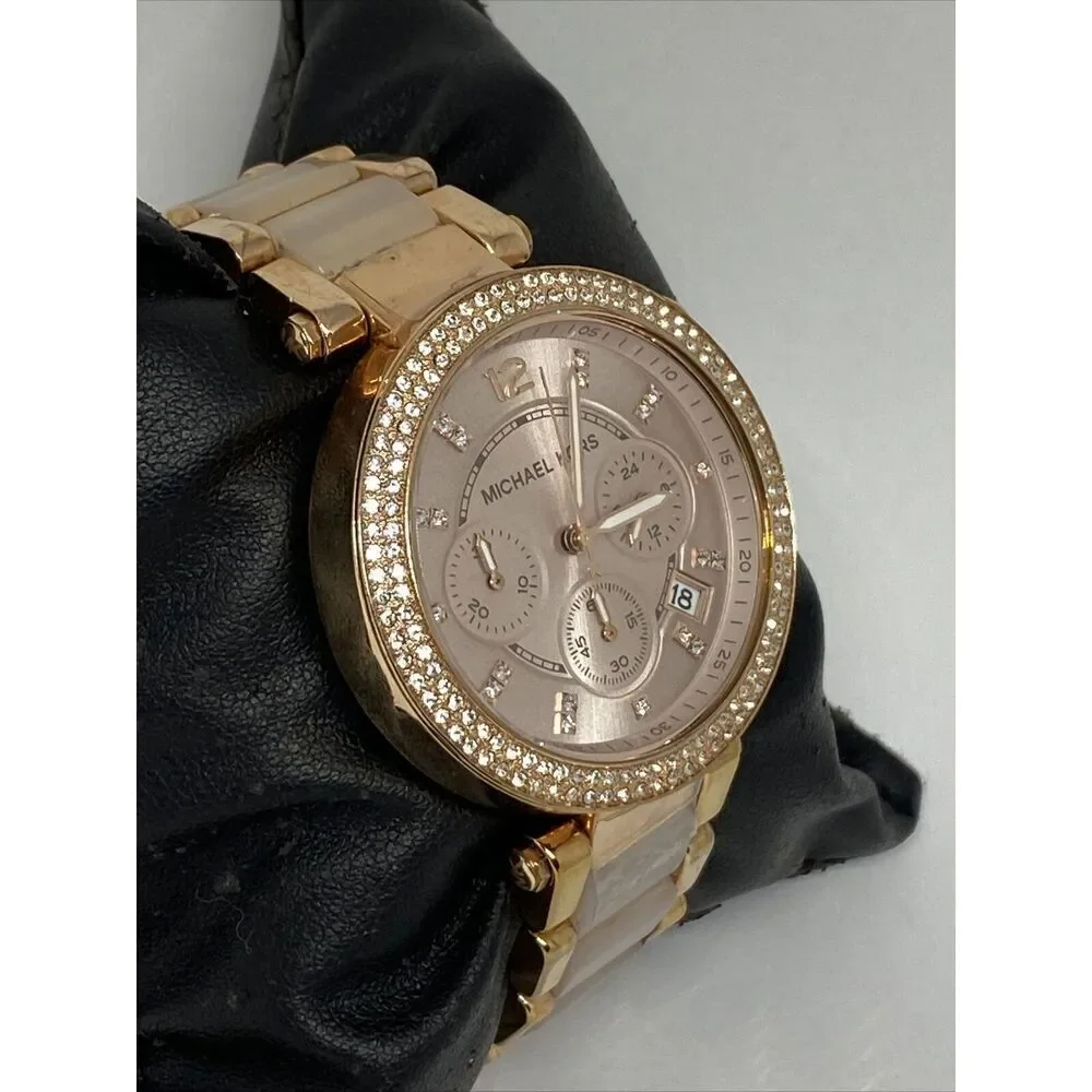 Michael Kors Parker MK5865 Womens Stainless Steel Analog Dial Quartz Watch WO487 - Picture 5 of 12